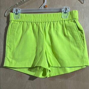 J. Crew High Waist Green Shorts Lightweight Casual